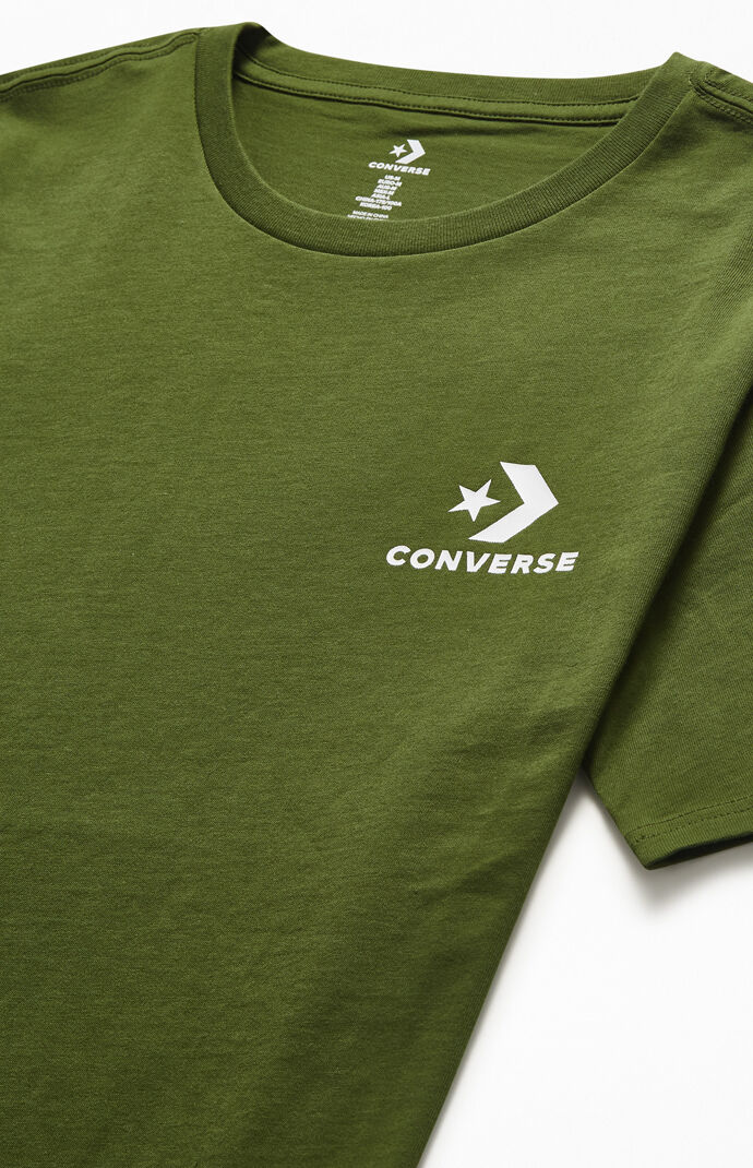 Olive Left Chest Star Chevron T-Shirt