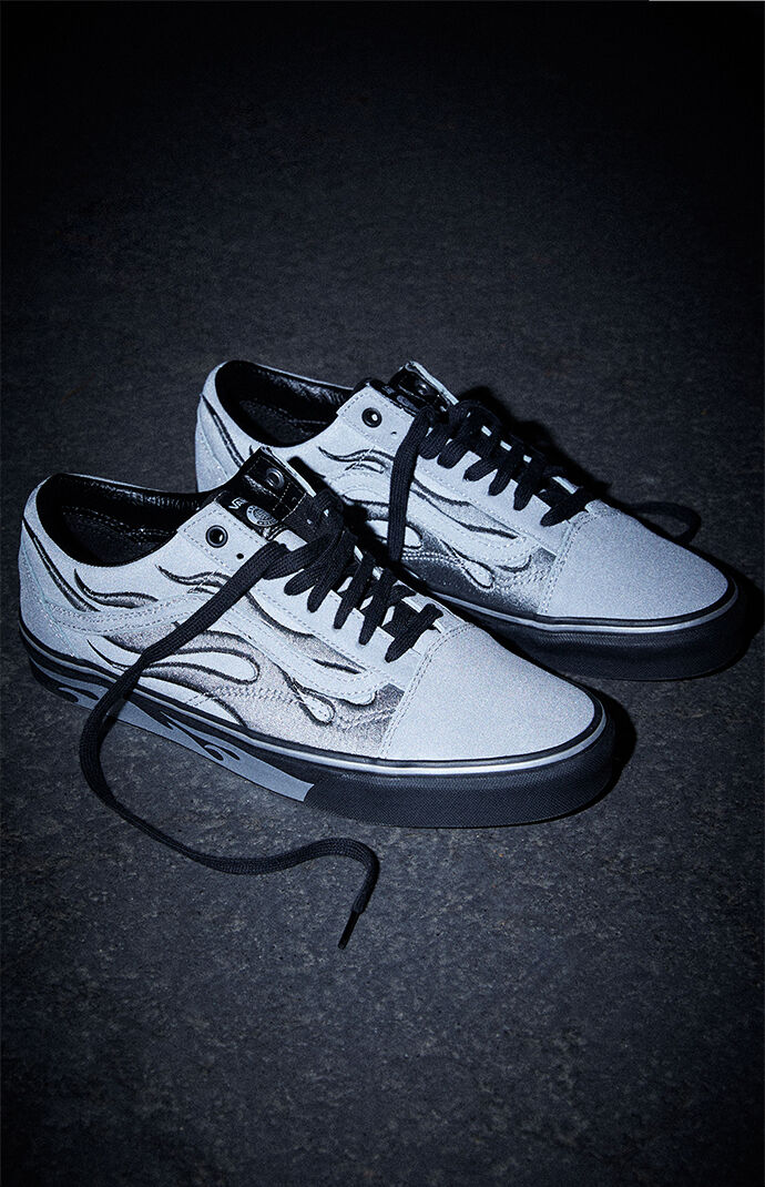 vans shoes silver
