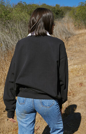 Navy & White Erica Collar Sweatshirt image number 3