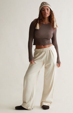 Waffle Knit Long Sleeve Top image number 1