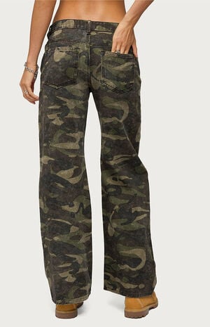 Soya Camo Low Rise Baggy Jeans image number 3