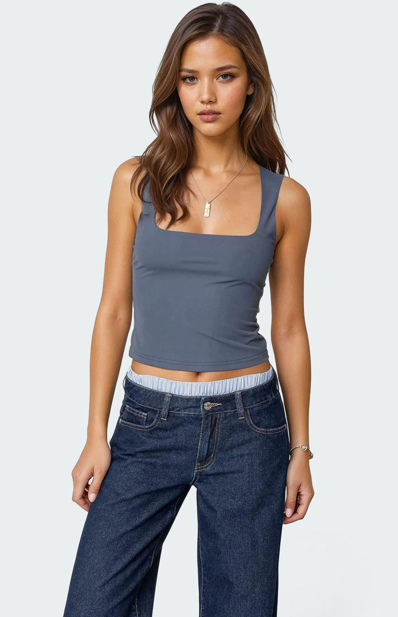 Edikted Essy Square Neck Top