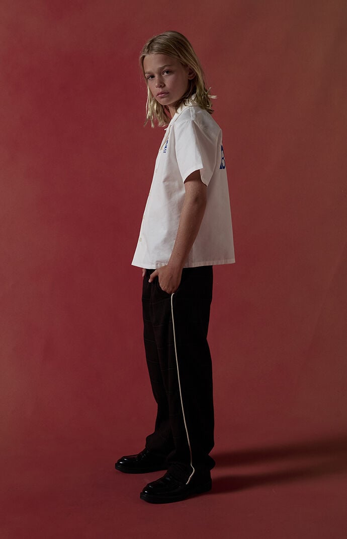 Pacsun Kids Plaid Straight Leg Trousers