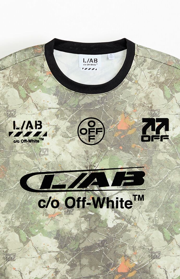 L/AB c/o Off-White Camo Short Sleeve Soccer Jersey