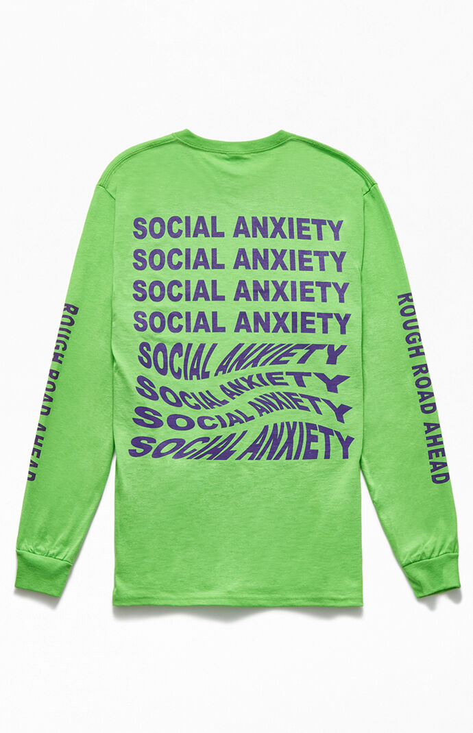Pacsun Social Anxiety Long Sleeve T Shirt Pacsun