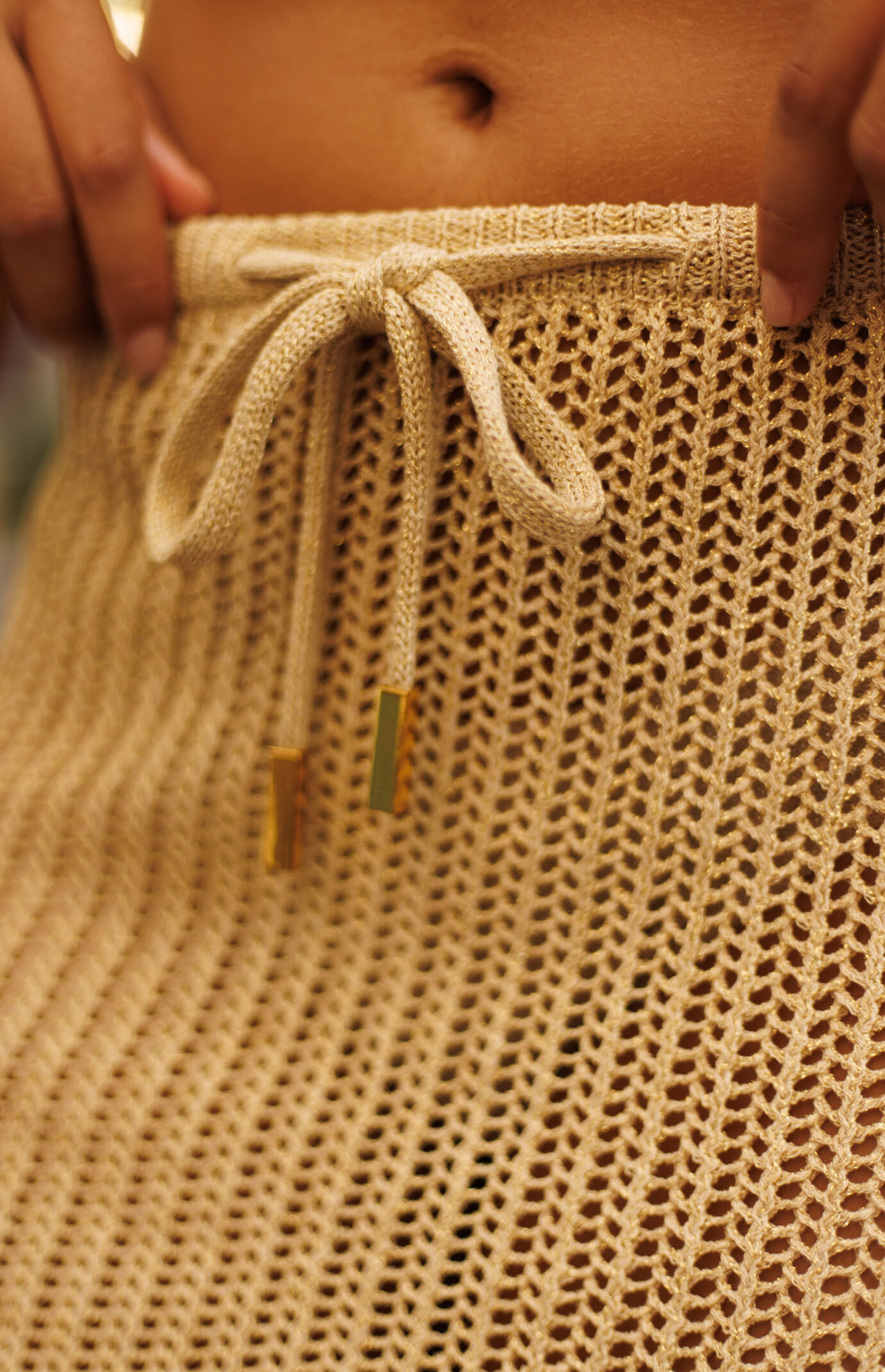 Dalina Ford Swim Gold Shimmer Mini Skirt Cover-Up