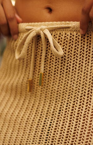 Gold Shimmer Mini Skirt Swim Cover-Up image number 4