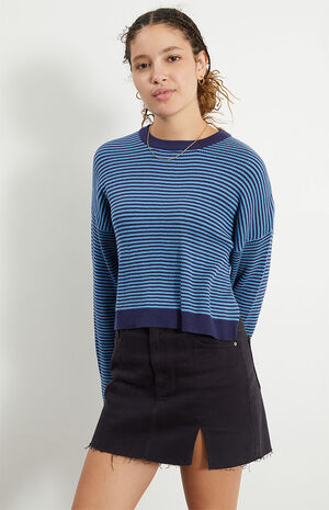 Side Split Crew Neck Sweater image number 2