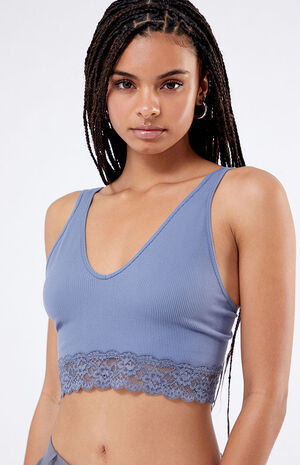 Seamless Lace Trim Tank Top image number 1