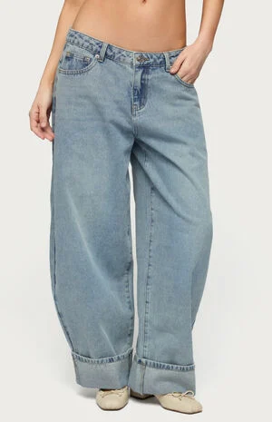 Petite Kella Low Rise Baggy Jeans image number 1