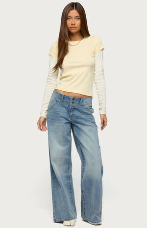 Meredith Low Rise Wide Leg Jeans image number 4