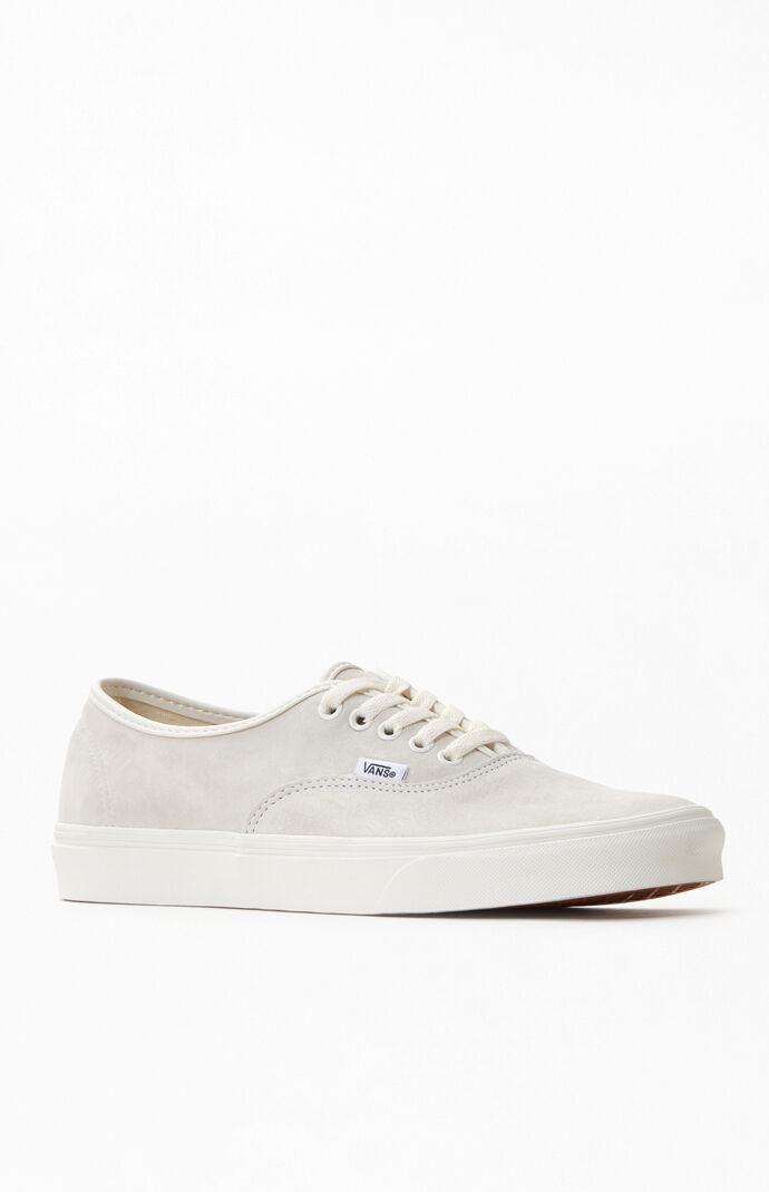 Vans authentic moonbeam & true white pig suede skate online shoes
