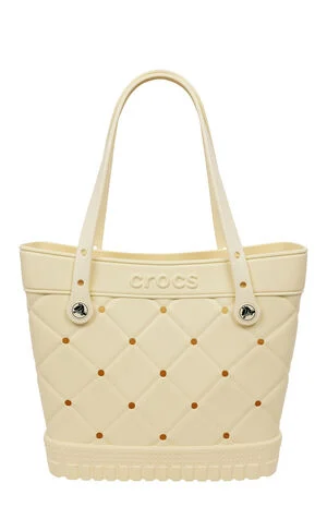 Yellow Medium Quilted Tote Bag image number 1