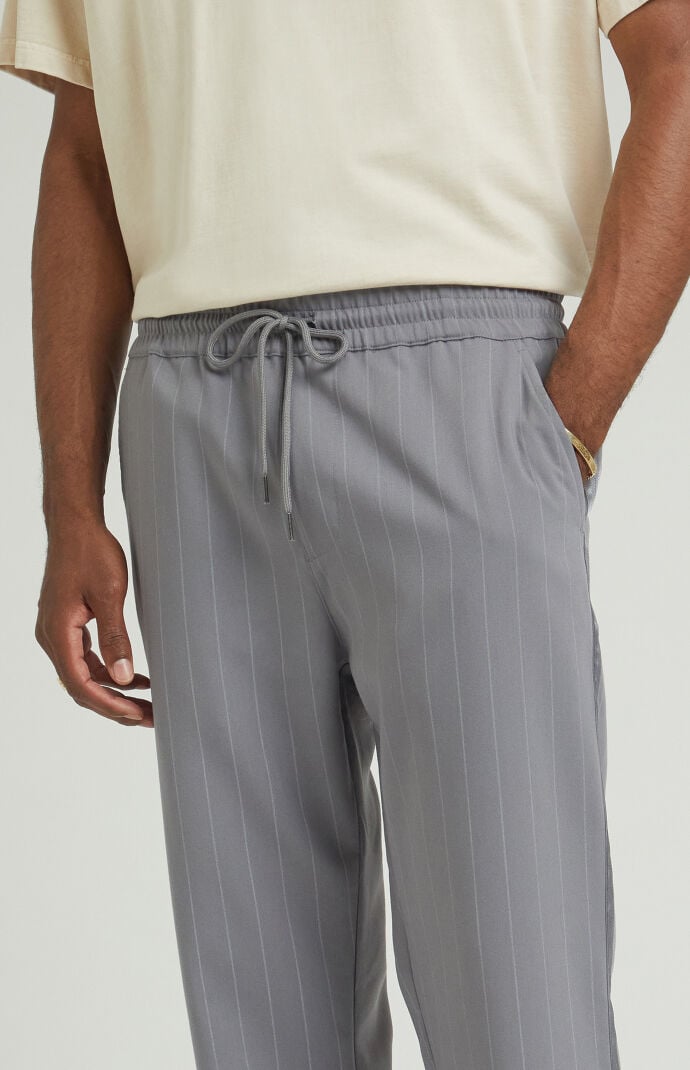 Pacsun Charcoal Pinstripe Liam Straight Trousers
