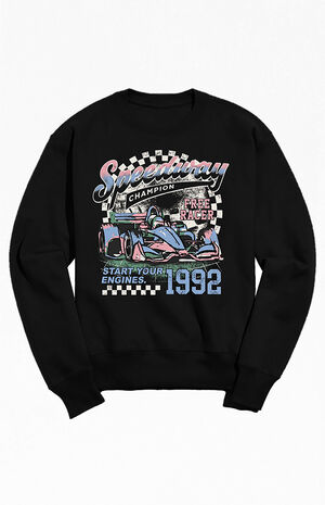 Black Free Racer Crew Neck Sweatshirt image number 1
