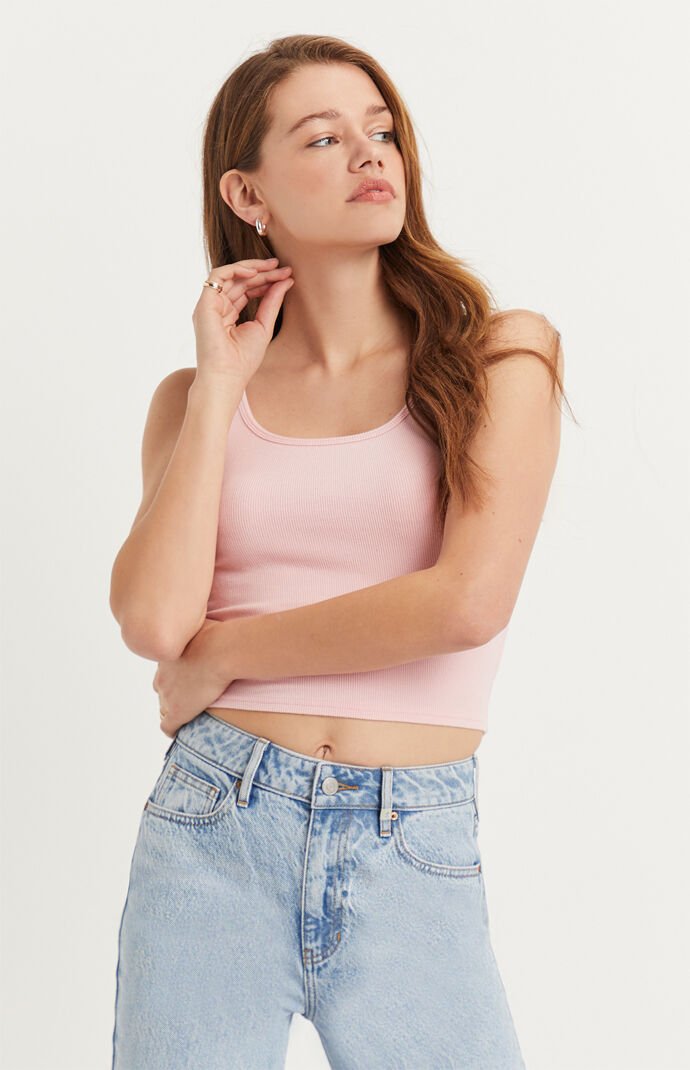 Acid Wash Blush Tank Top