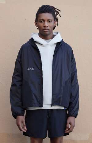 Active Black Performance Hooded Jacket image number 2