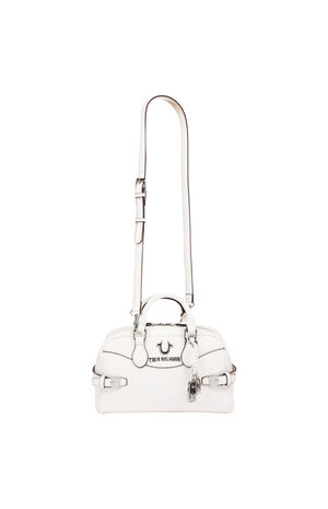 Brooks Smooth Faux Leather Belted Satchel Bag image number 7