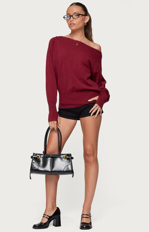 Off Shoulder Oversized Sweater image number 5