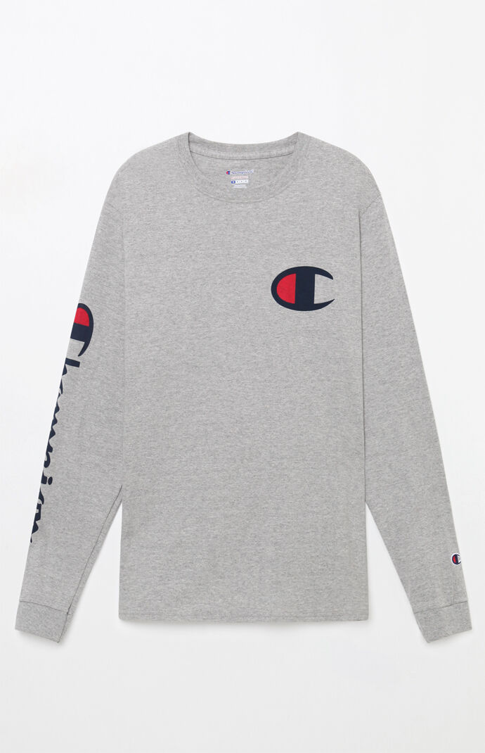 champion graphic long sleeve t shirt