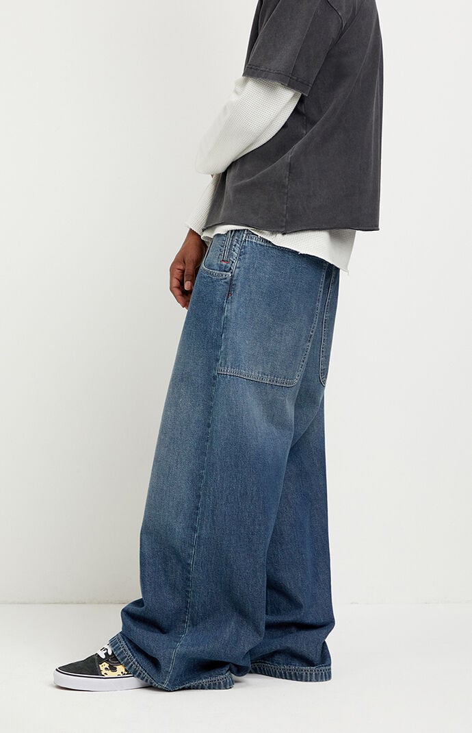 Pacsun Ryder Ultra Baggy Jeans Dark Blue