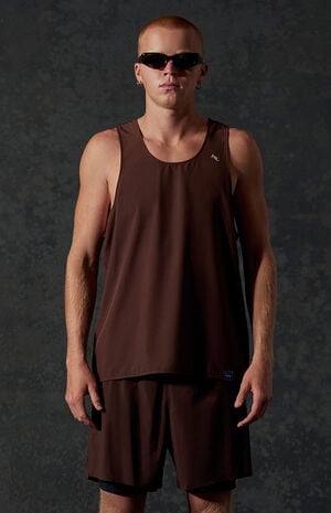 Brown Active Standard Performance Tank Top image number 2