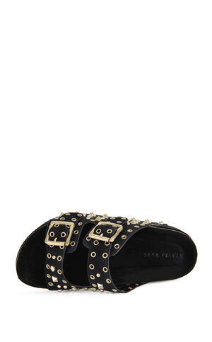 Women's Kaegan Black Flatform Sandals image number 4