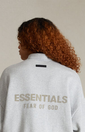 Light Heather Grey Polo Sweatshirt image number 4