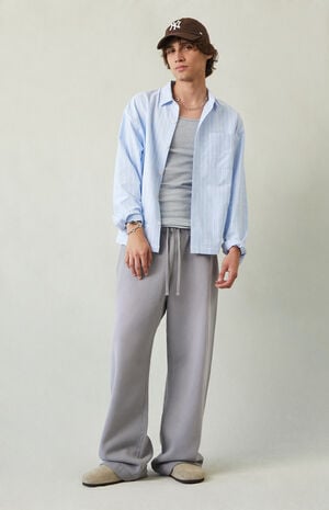 Light Gray Fleece Extreme Baggy Sweatpants