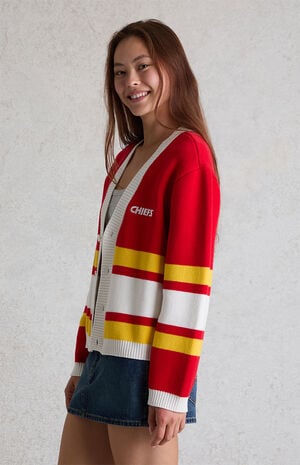 x NFL Kansas City Chiefs Knit Cropped Cardigan image number 3