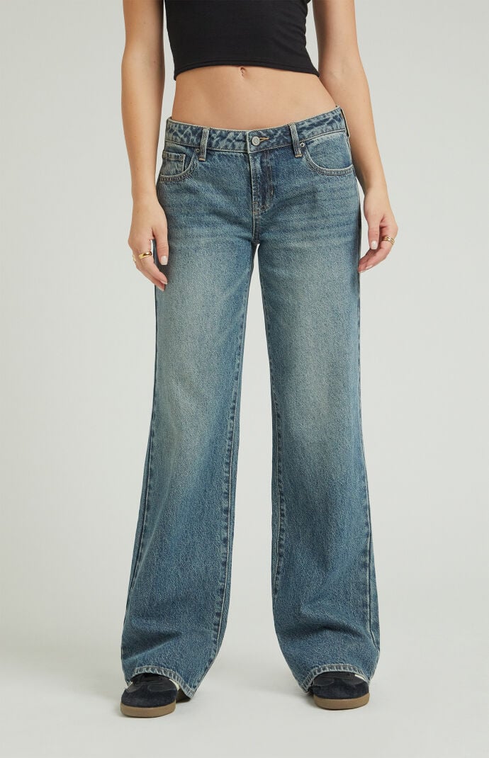 【HI FI FNK】(W) Indigo Low-rise Denim Pacsun Indigo Low Rise Girlfriend Jeans | PacSun