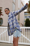 Plaid Oversized Shacket Plaid Oversized Shacket image number null