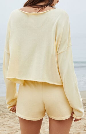 Yellow Cameron Cropped Sweater image number 3