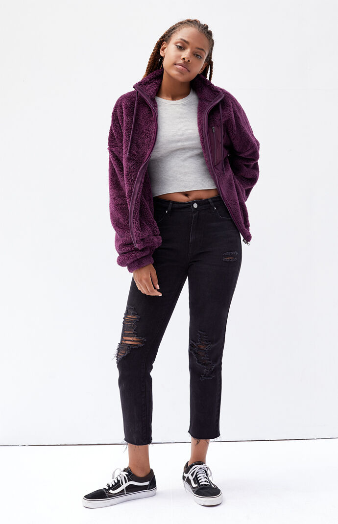 Celine Sherpa Full Zip Sweatshirt