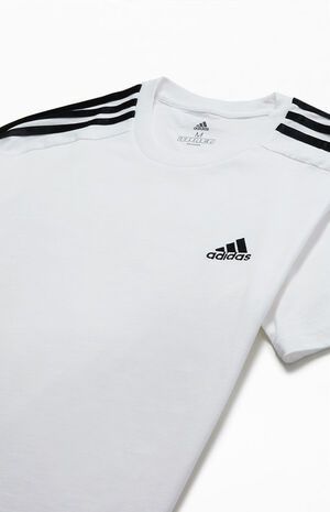 White 3 Stripe T-Shirt image number 2