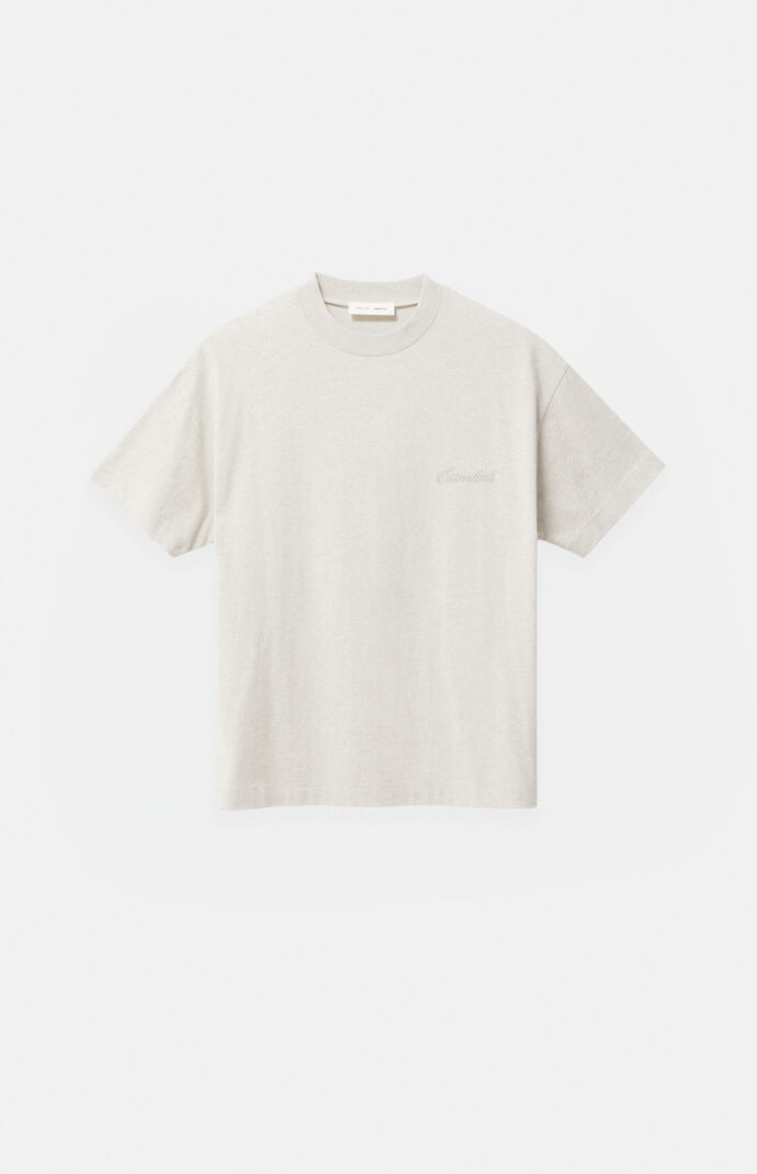 Fear of God ESSENTIALS Kids Heather Oatmeal Classic Short Sleeve T-Shirt
