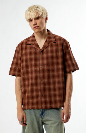 Relaxed Shadow Check Camp Shirt image number 1