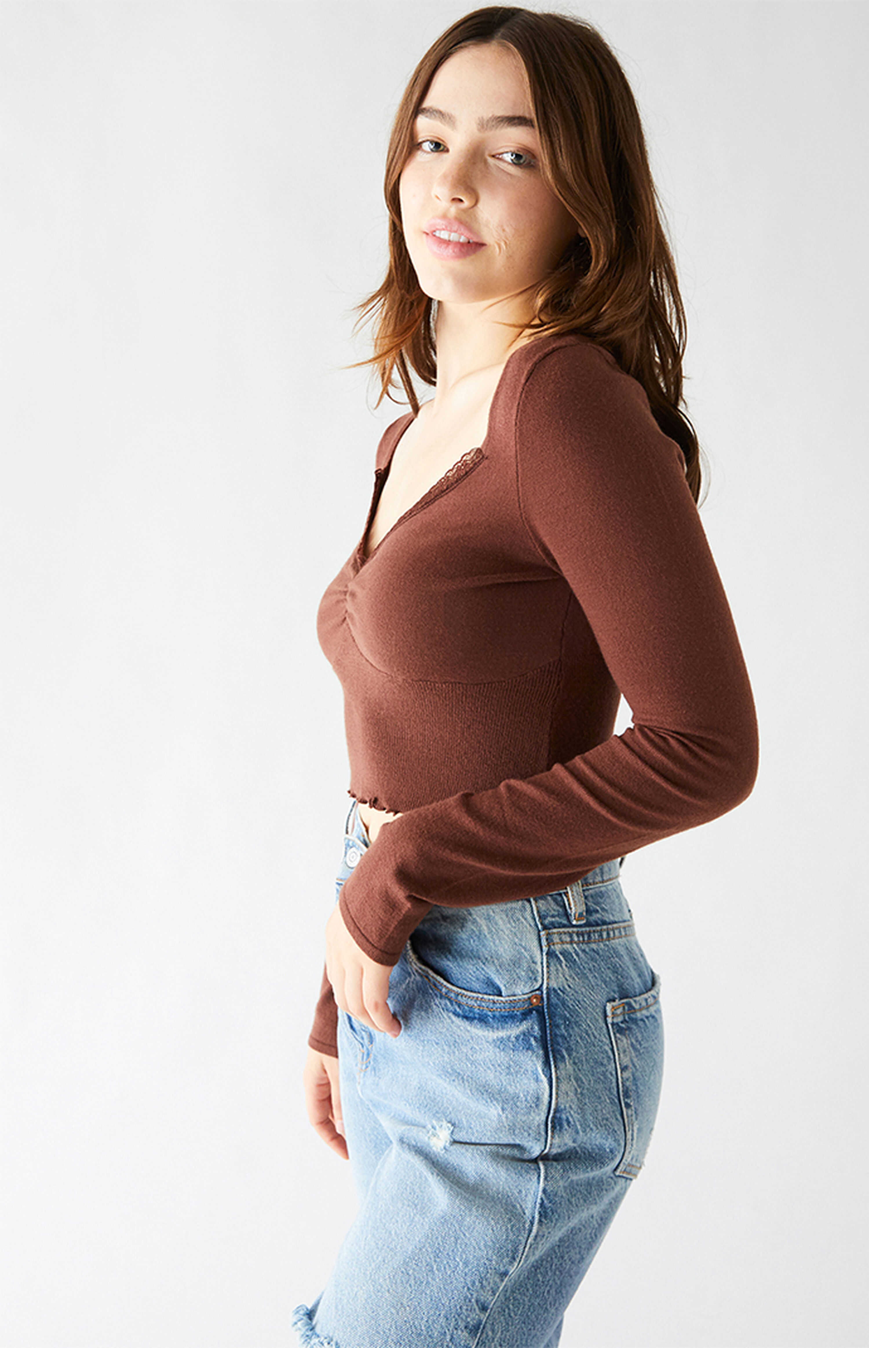 la hearts lacey day sweater