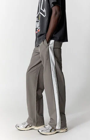 Gray Brodie Baggy Track Pants image number 3