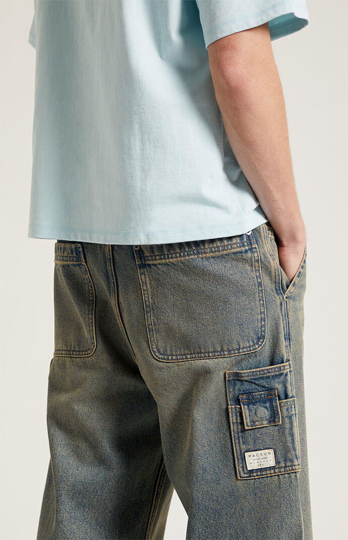 Pacsun Dylan Baggy Jeans Carpenter Medium Blue Tint | Pacsun