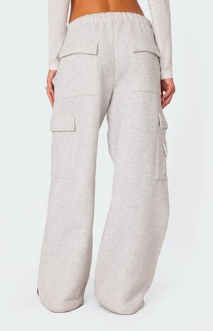 Wide Leg Cargo Sweatpants image number 4
