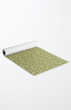 Green Flower Yoga Mat image number 2