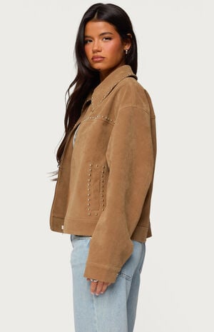 Memphis Studded Faux Suede Jacket image number 3