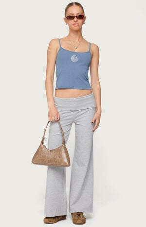 Petite Wide Leg Fold Over Pants image number 5