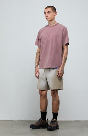 Taupe Vintage Wash Heavyweight Oversized T-Shirt image number 5