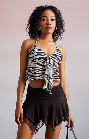 Indy Zebra Ruffle Tank Top image number 3