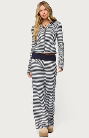 Meggy Striped Zip Up Hoodie image number 4