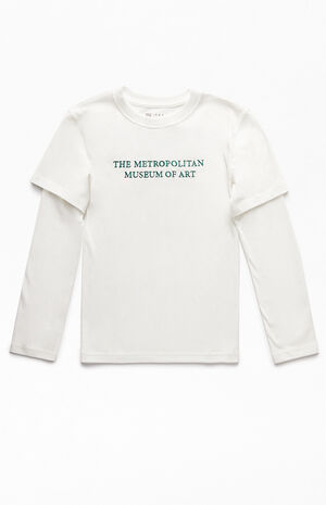 x PacSun Kids Odilon Redon Vase Of Flowers Long Sleeve T-Shirt image number 1