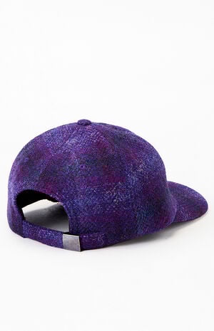 Purple Harris Tweed 6 Panel Dad Hat image number 2