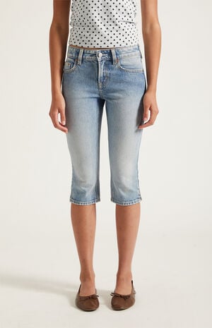 Capri Denim Shorts Stretch Light Blue image number 2